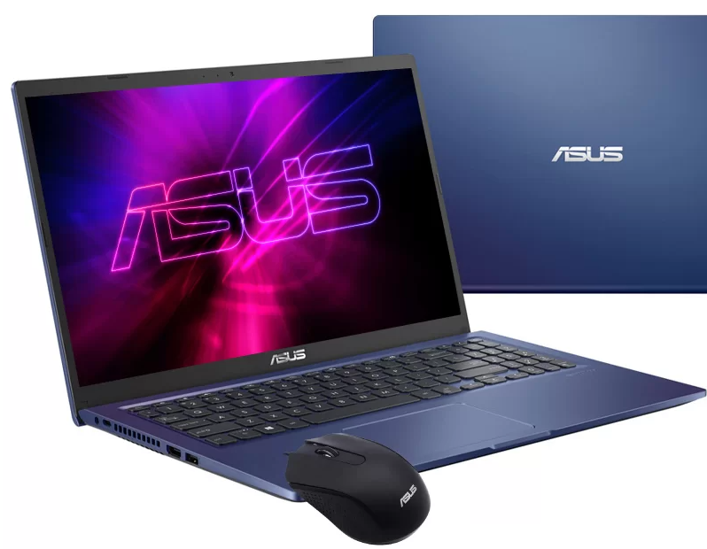 LAPTOP ASUS X415JA-BV2158 14” HD CORE I3-1005G1 8GB RAM 256GB SSD NVME TECLADO ESPANOL ENDLESS BLUE INCLUYE MOUSE GARANTIA 12 MESES